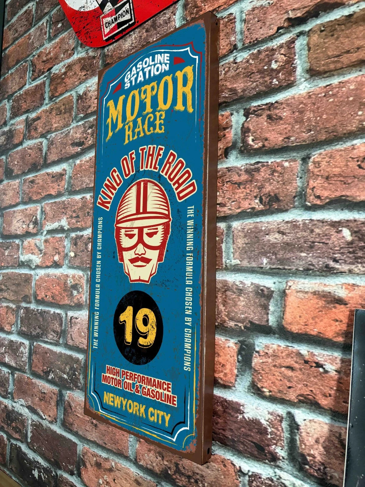 Plaque tôle moto race