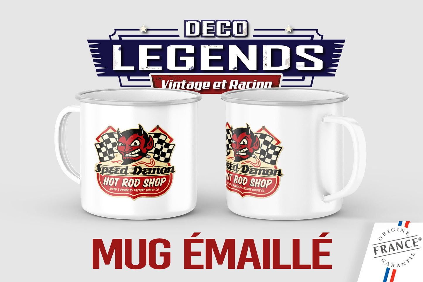 Mug émaillé Speed Demon Hot Rod