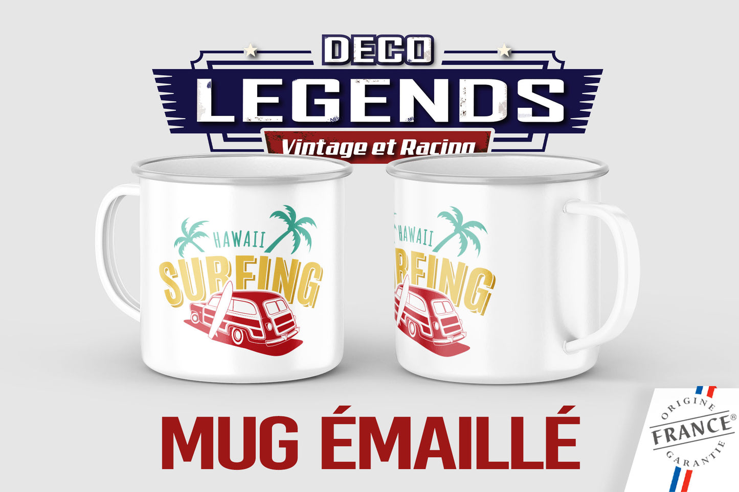 Mug émaillé Surf Hawaii