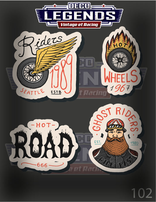 Stickers X4 Riders biker