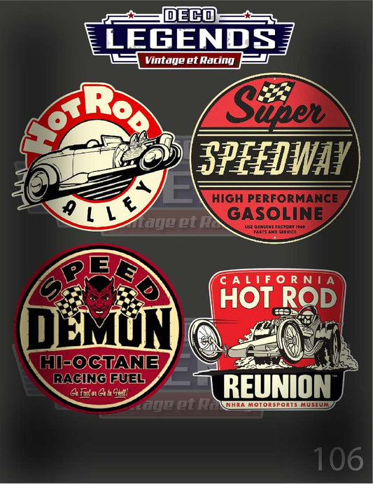 Stickers X4 Hot Rod