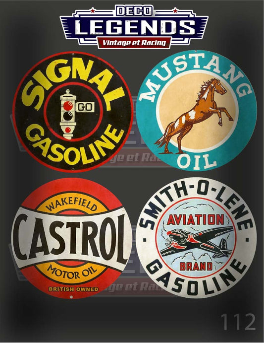 Stickers X4 Pub huile Castrol mustang aviation