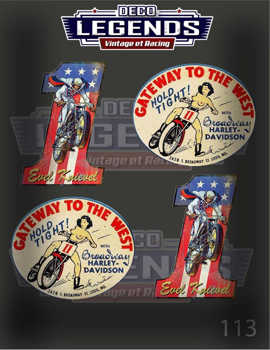 Stickers X4 Motorcycles harley davidson