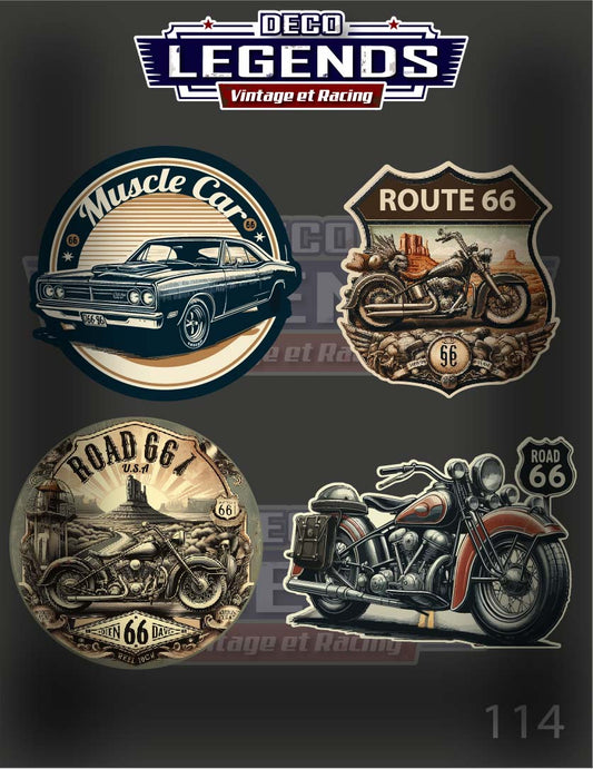 Stickers X4 Route 66