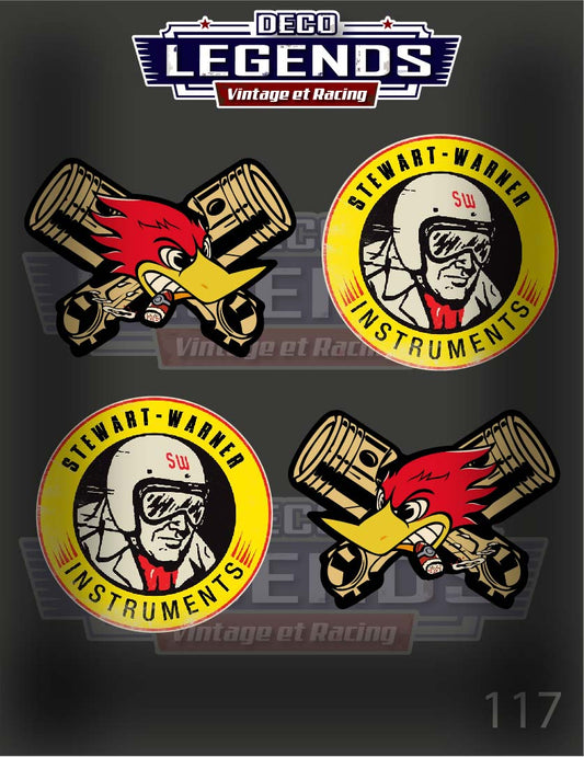 Stickers X4 Woody Wood Pecker Duck