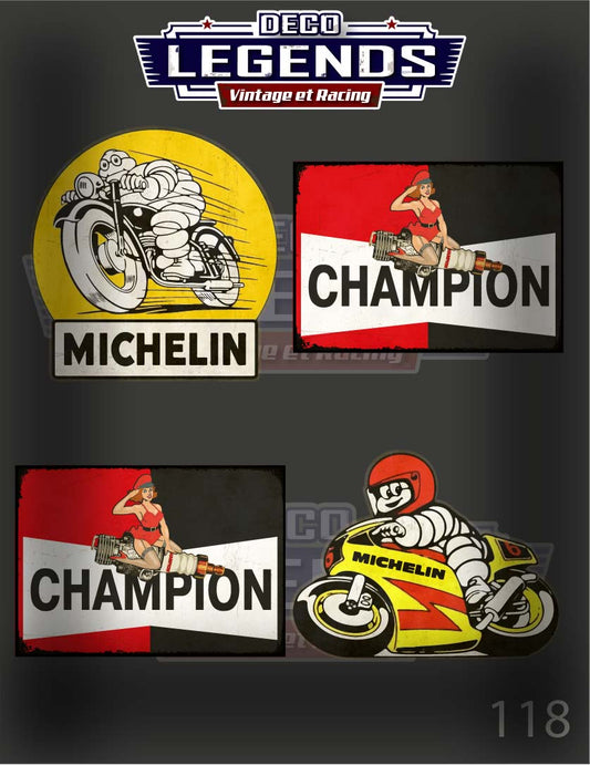 Stickers X4 Michelin Champion