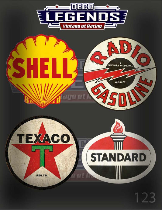 Stickers X4 Shell Texaco Radio