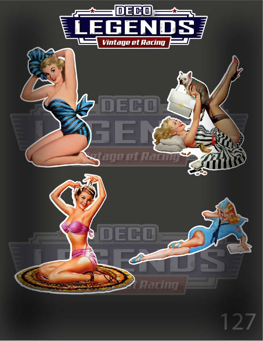 Stickers X4 Pin Up 2