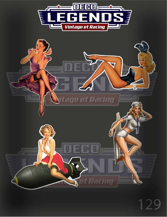 Stickers X4 Pin Up 4
