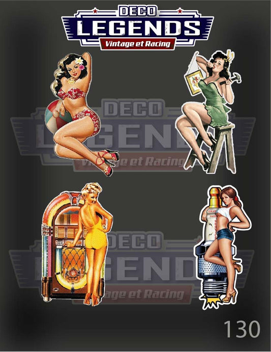 Stickers X4 Pin Up 5