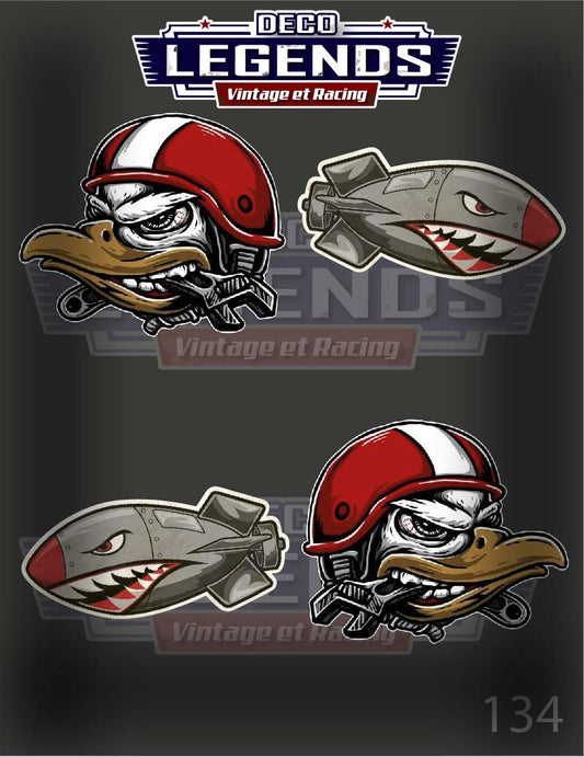 Stickers X4 Casque motorcycle aviation