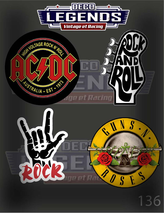 Stickers X4 Rock AC DC