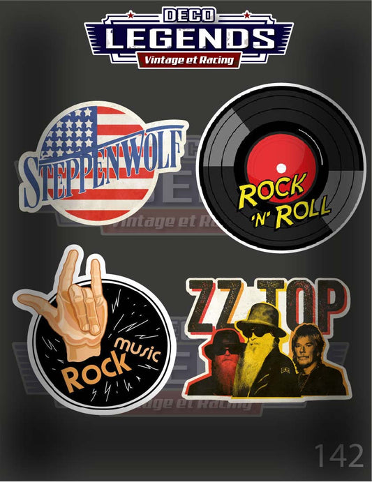 Stickers X4 Rock ZZtop