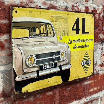 Plaque métal renault 4l