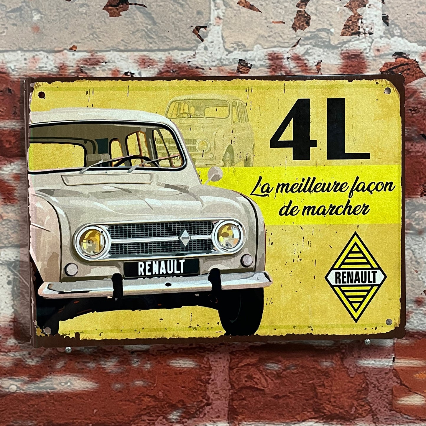 Plaque métal renault 4l