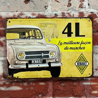 Plaque métal renault 4l