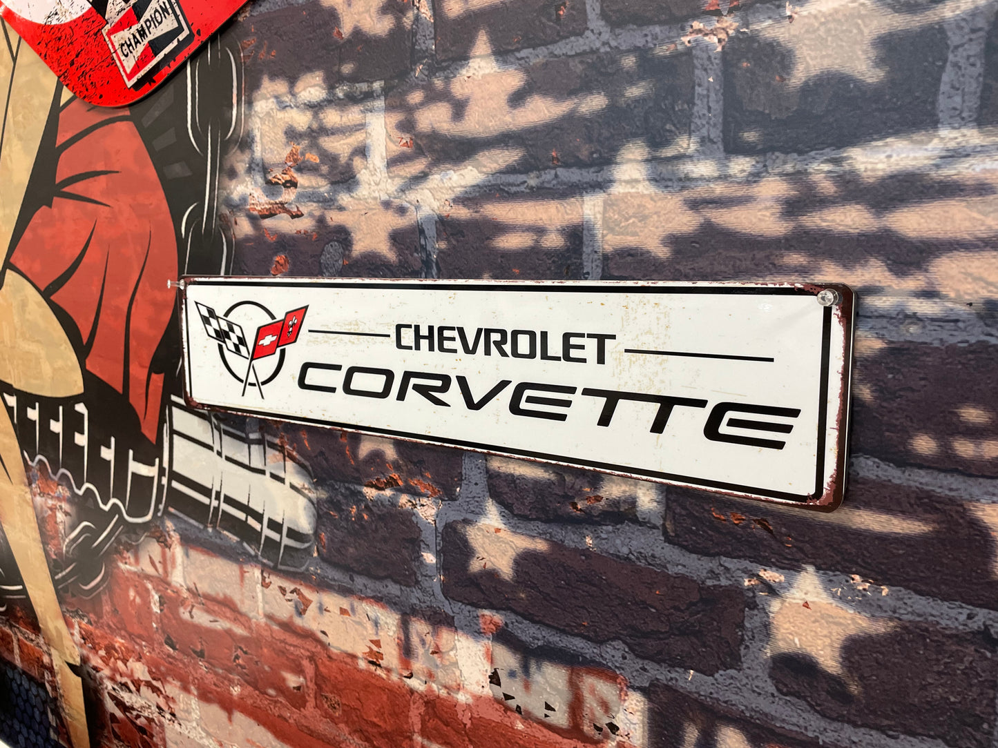 Plaque déco cache plaque Chevrolet Corvette