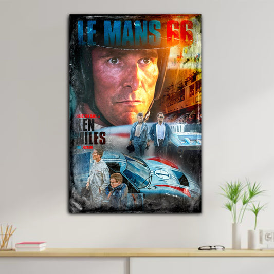 Décoration tableau pop art Le mans 66 Ken miles
