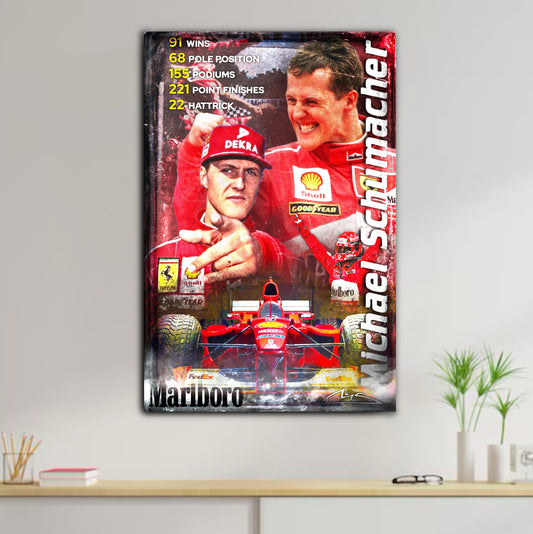 Décoration tableau pop art Michael Schumacher