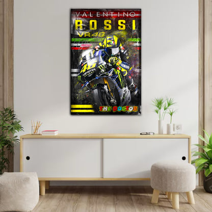 Décoration tableau pop art Valentino Rossi