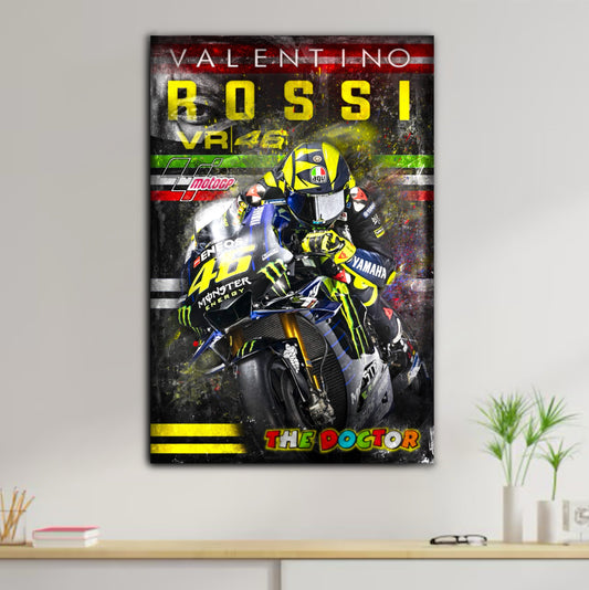 Décoration tableau pop art Valentino Rossi
