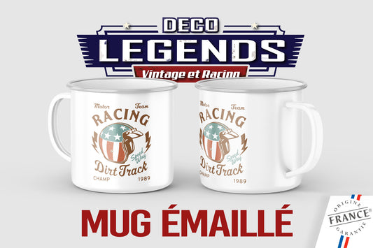 Mug émaillé Casque racing