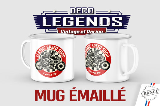 Mug émaillé Classic Speed Shop