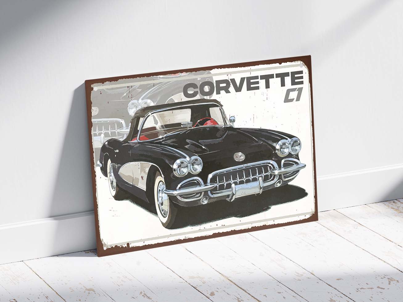 Plaque déco Corvette C1