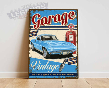 Plaque déco Corvette c2 garage