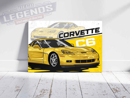 Plaque déco Corvette C6