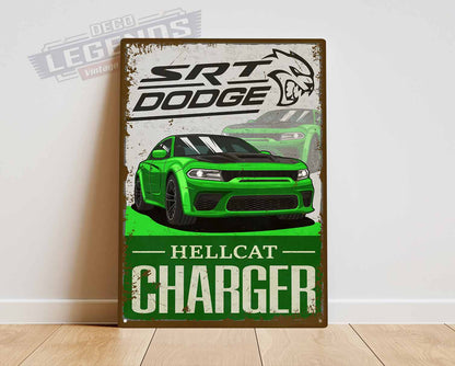 Plaque déco Dodge charger