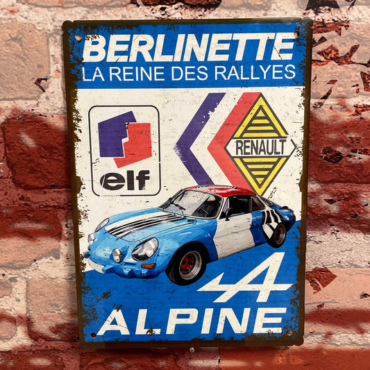 Plaque métal Alpine A110