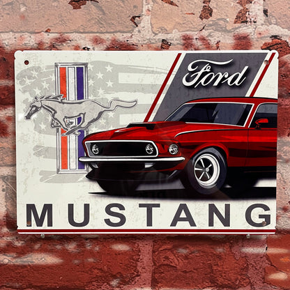 Plaque métal Ford mustang