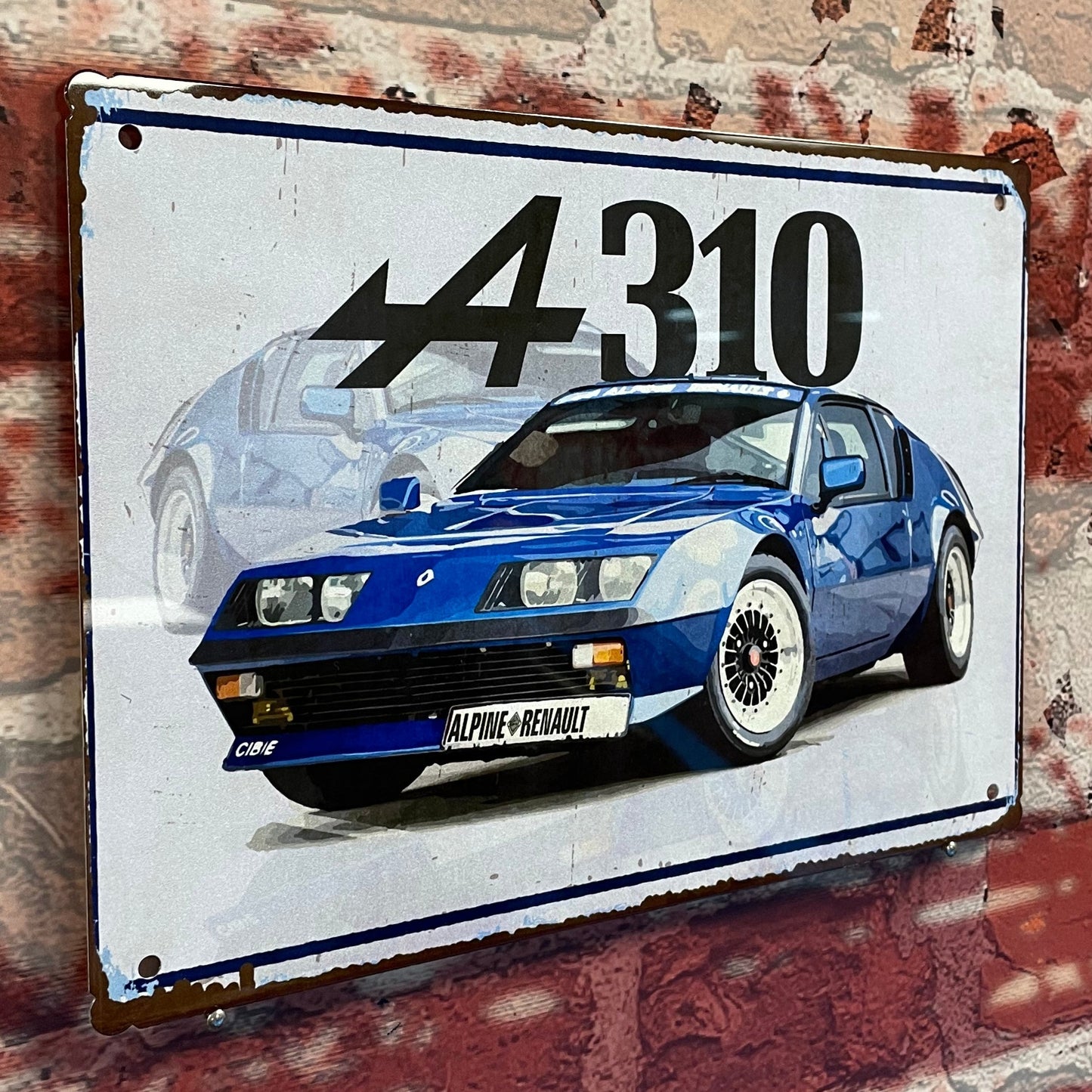 Plaque métal alpine A310