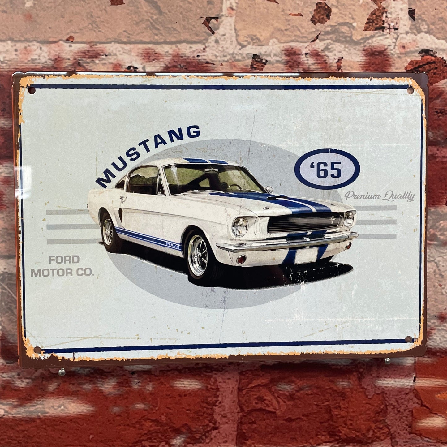 Plaque métal ford mustang 1965