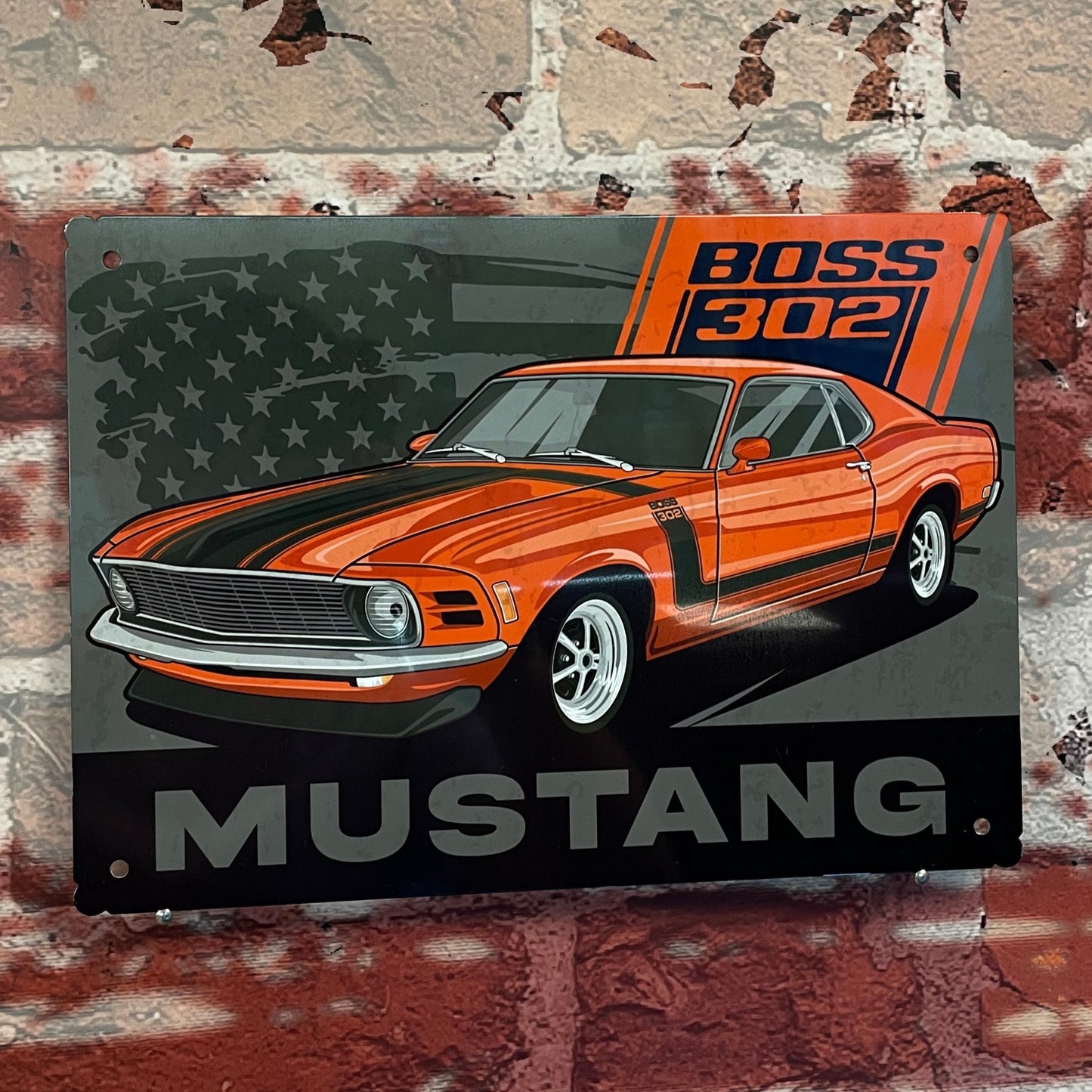 Plaque métal Ford mustang boss 302