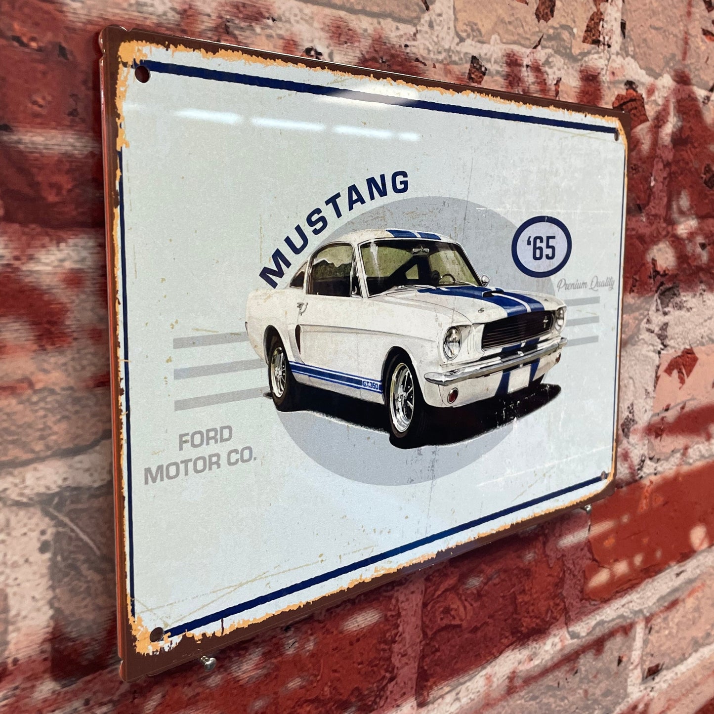 Plaque métal ford mustang 1965