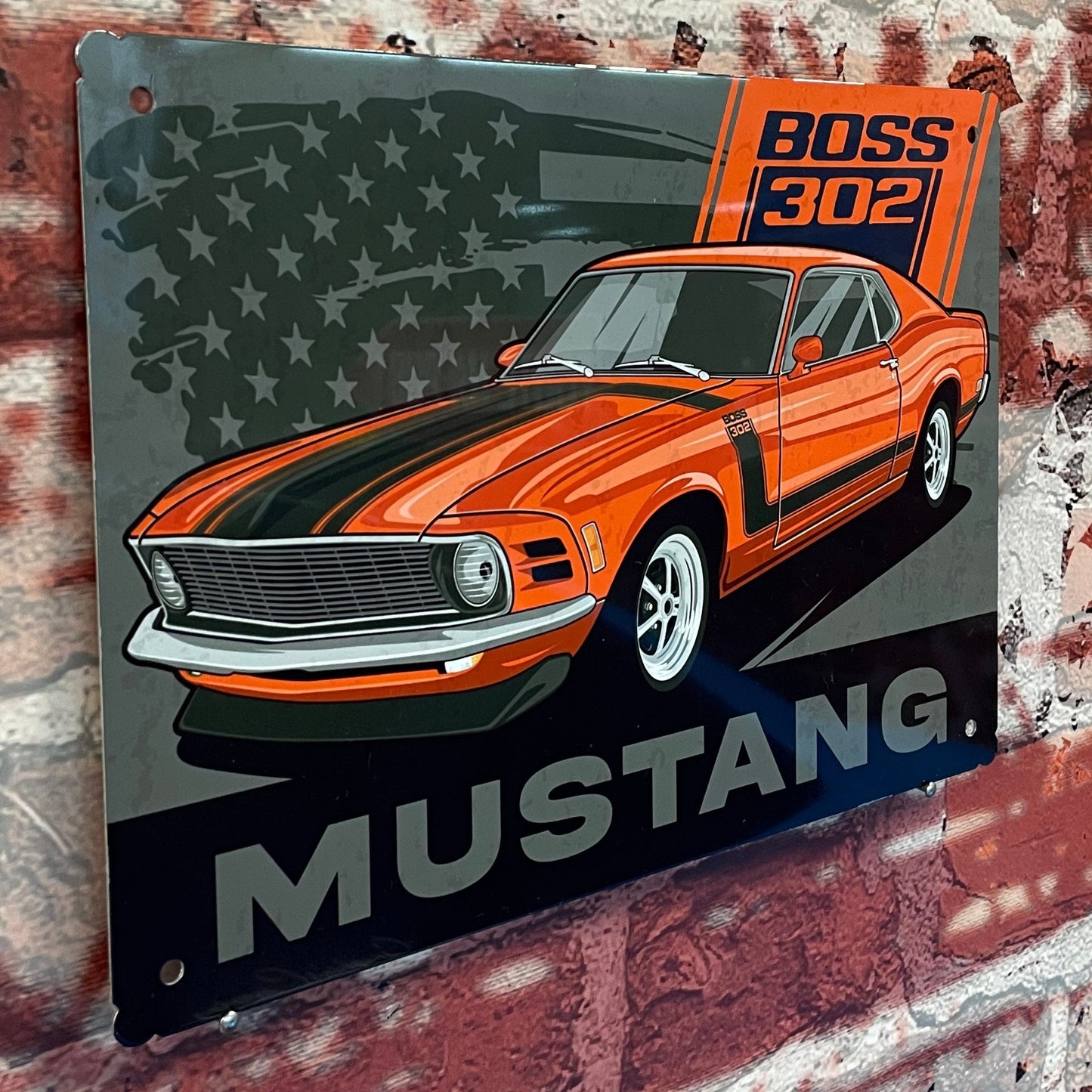 Plaque métal Ford mustang boss 302