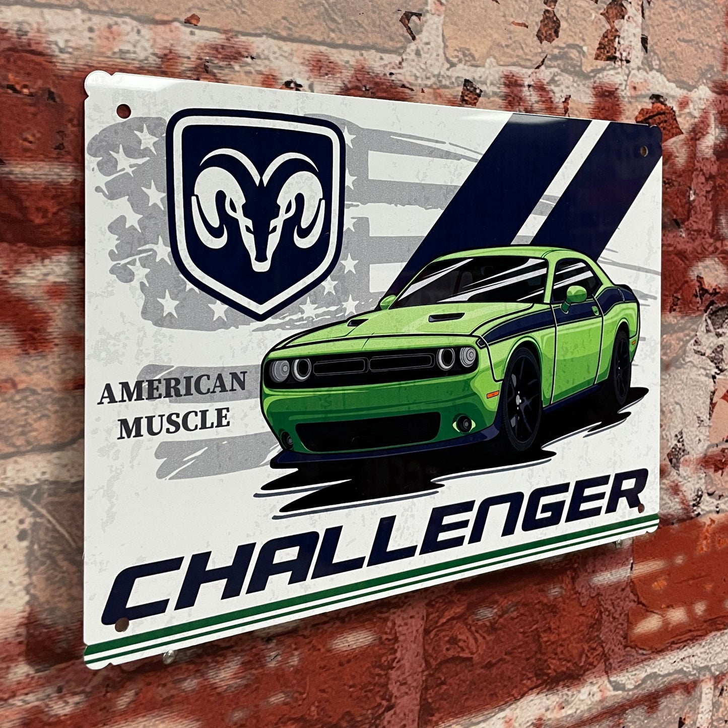 Plaque métal dodge challenger