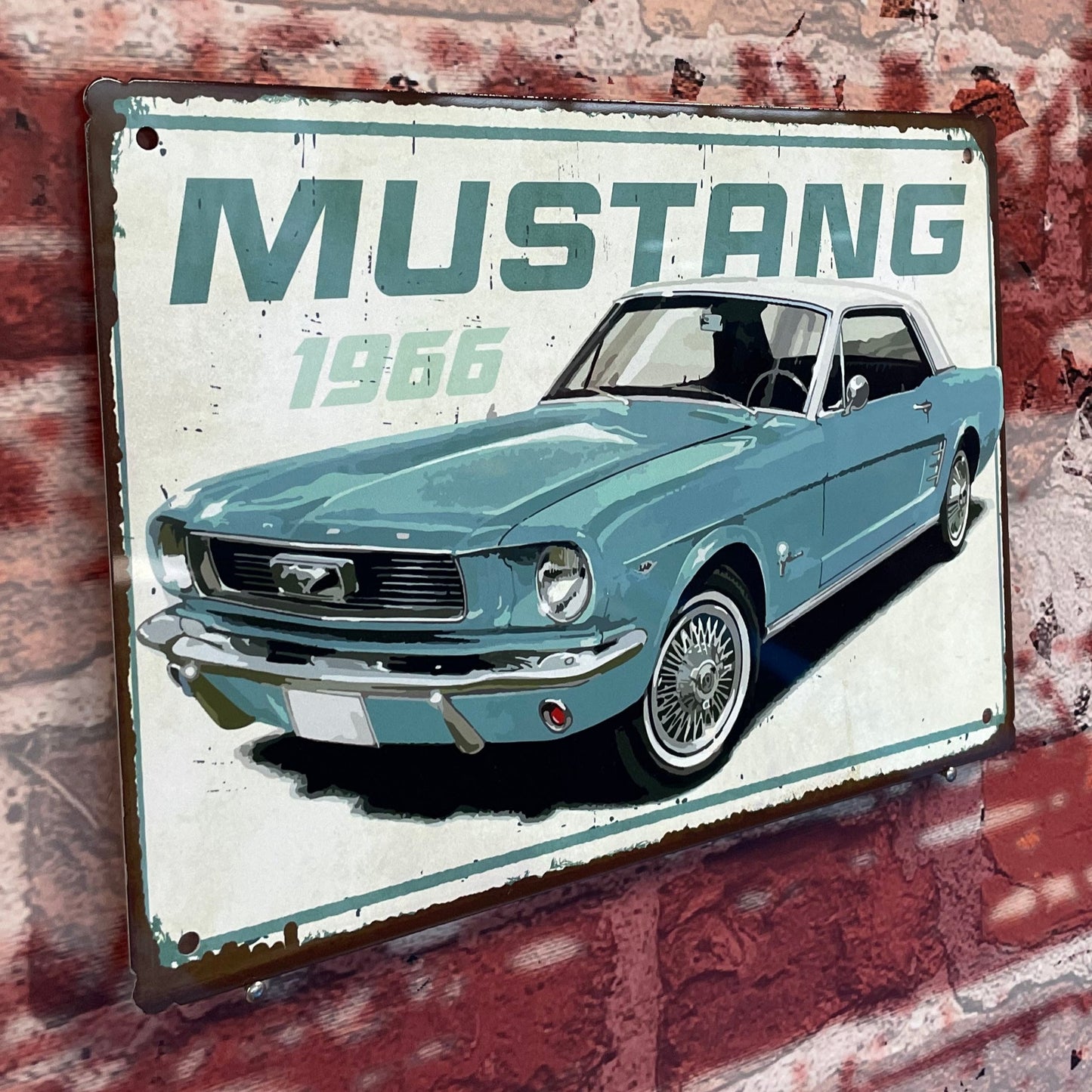 Plaque métal Ford mustang 1966