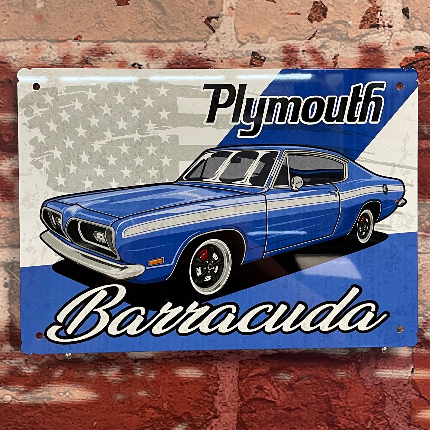 Plaque métal plymouth barracuda