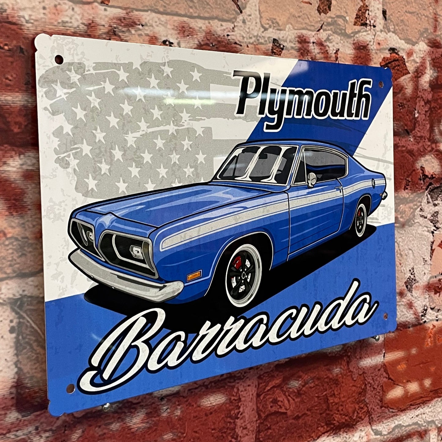 Plaque métal plymouth barracuda