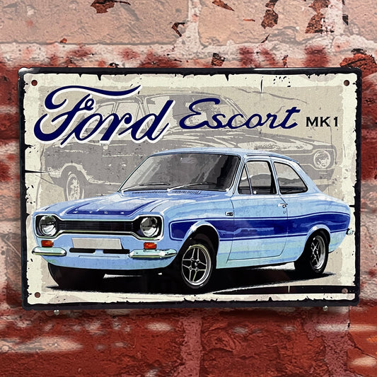 Plaque métal ford escort