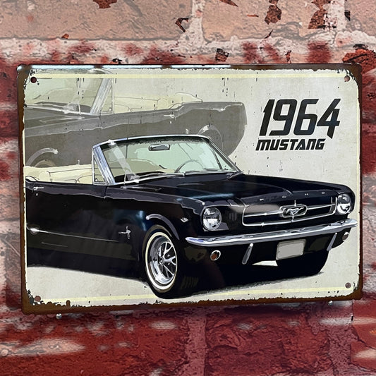 Plaque métal Ford mustang 1964