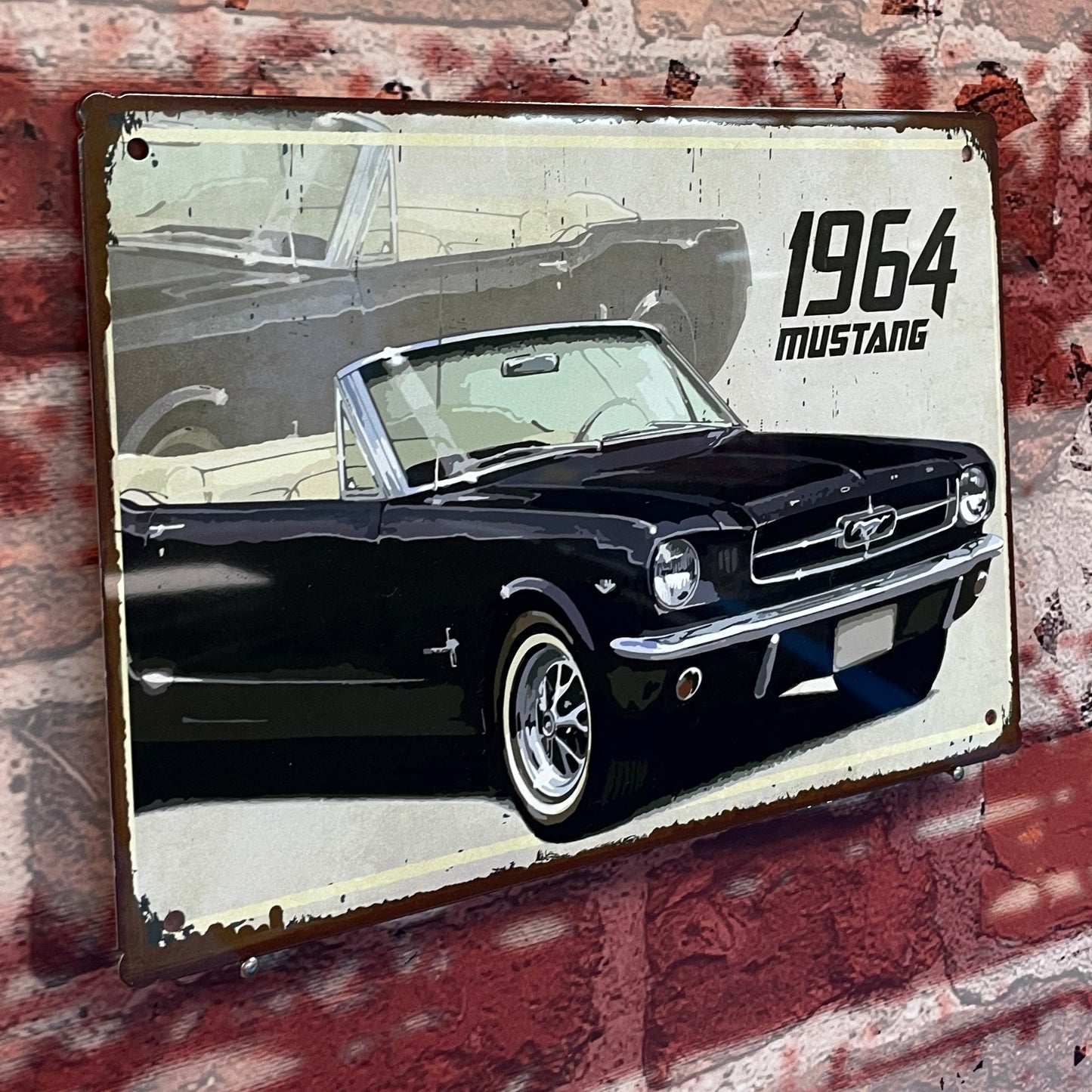 Plaque métal Ford mustang 1964