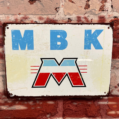 Plaque métal motobécane mbk