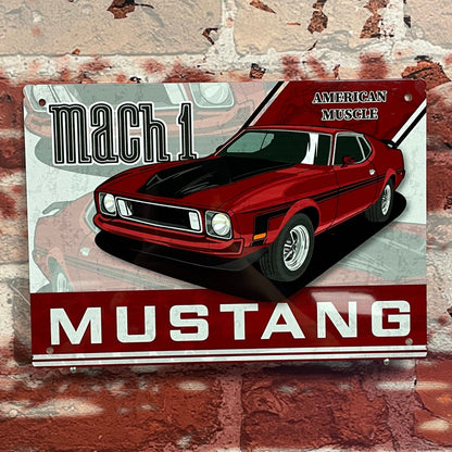 Plaque métal Ford mustang mach 1