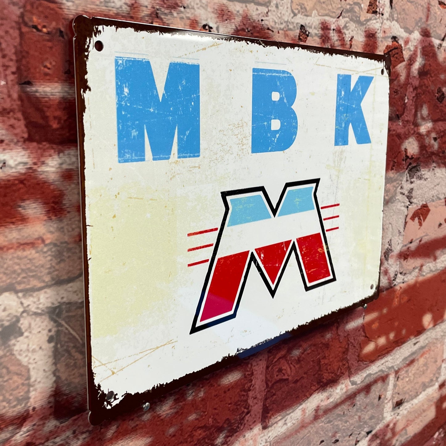 Plaque métal motobécane mbk