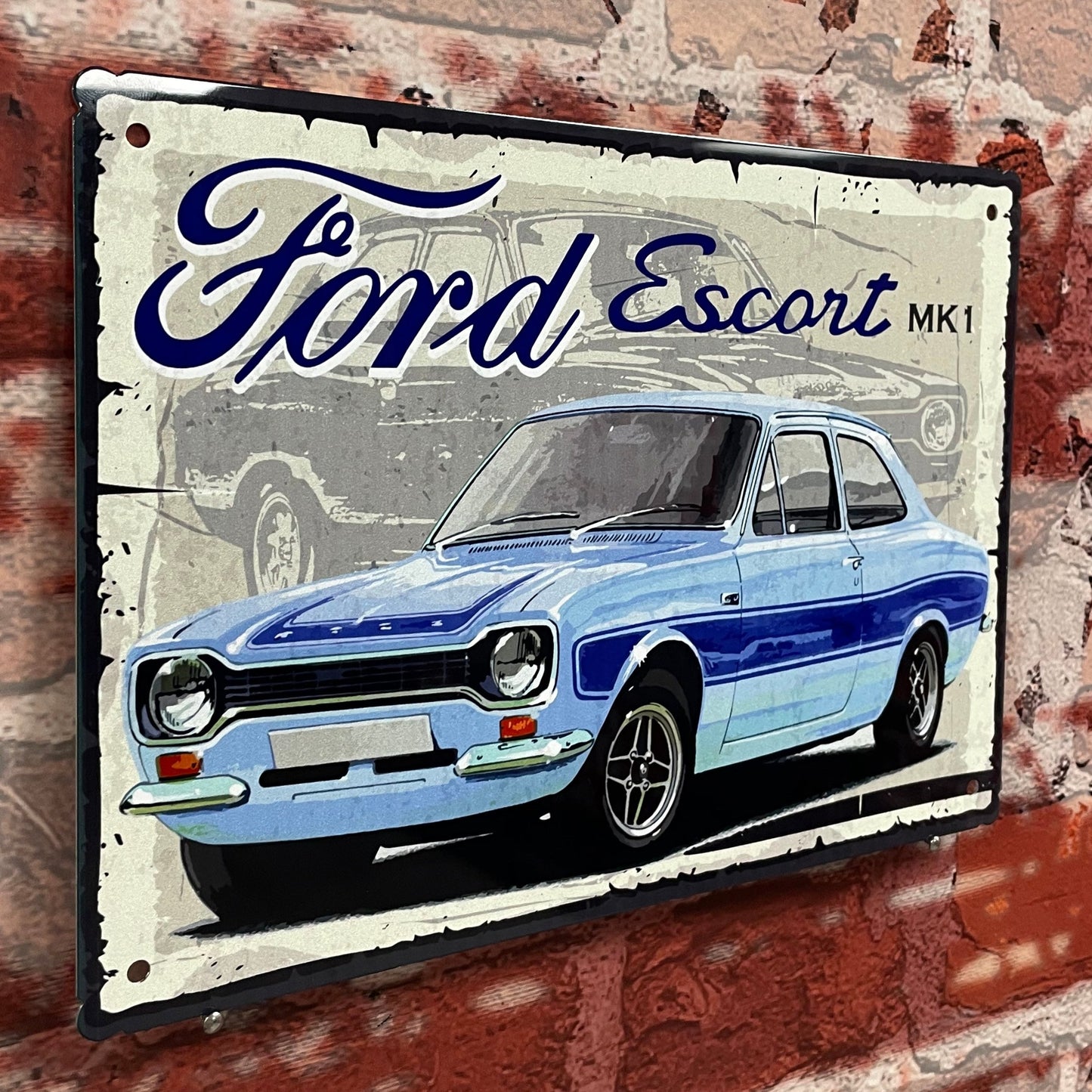 Plaque métal ford escort