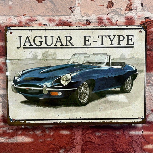 Plaque métal Jaguar E-type